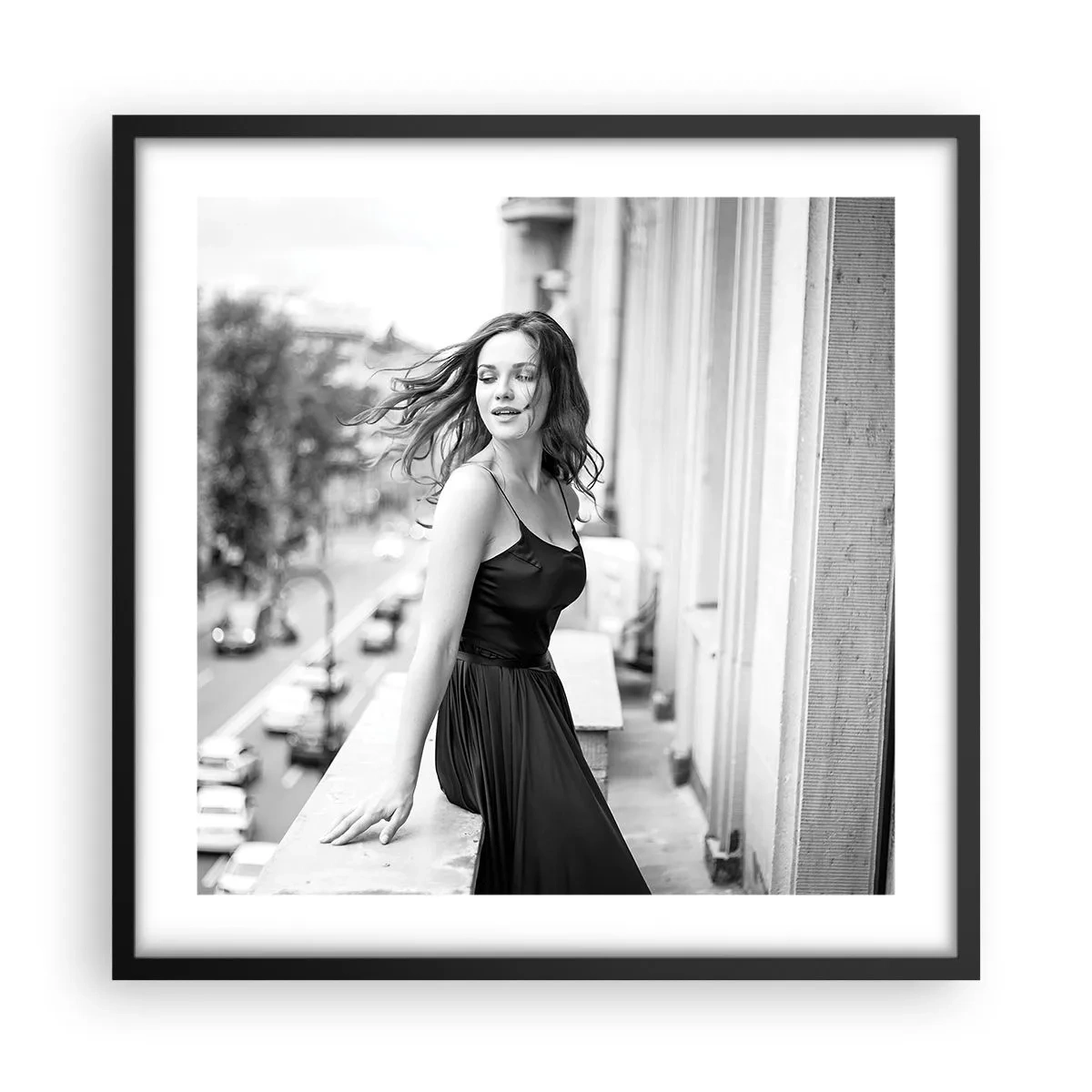 Plakat i sort ramme - Bestemt en pariser - 50x50 cm