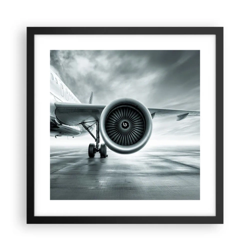 Plakat i sort ramme - Der er kraft! - 40x40 cm