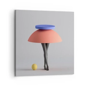 Lærredstryk - Billede på lærred - Surrealistisk komposition - 60x60 cm