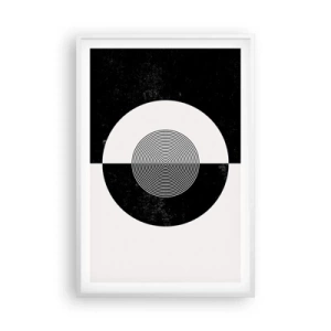 Plakat i hvid ramme - Harmoni i sort og hvidt - 61x91 cm