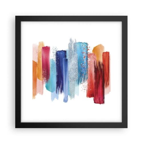 Plakat i sort ramme - Op og ned - 30x30 cm