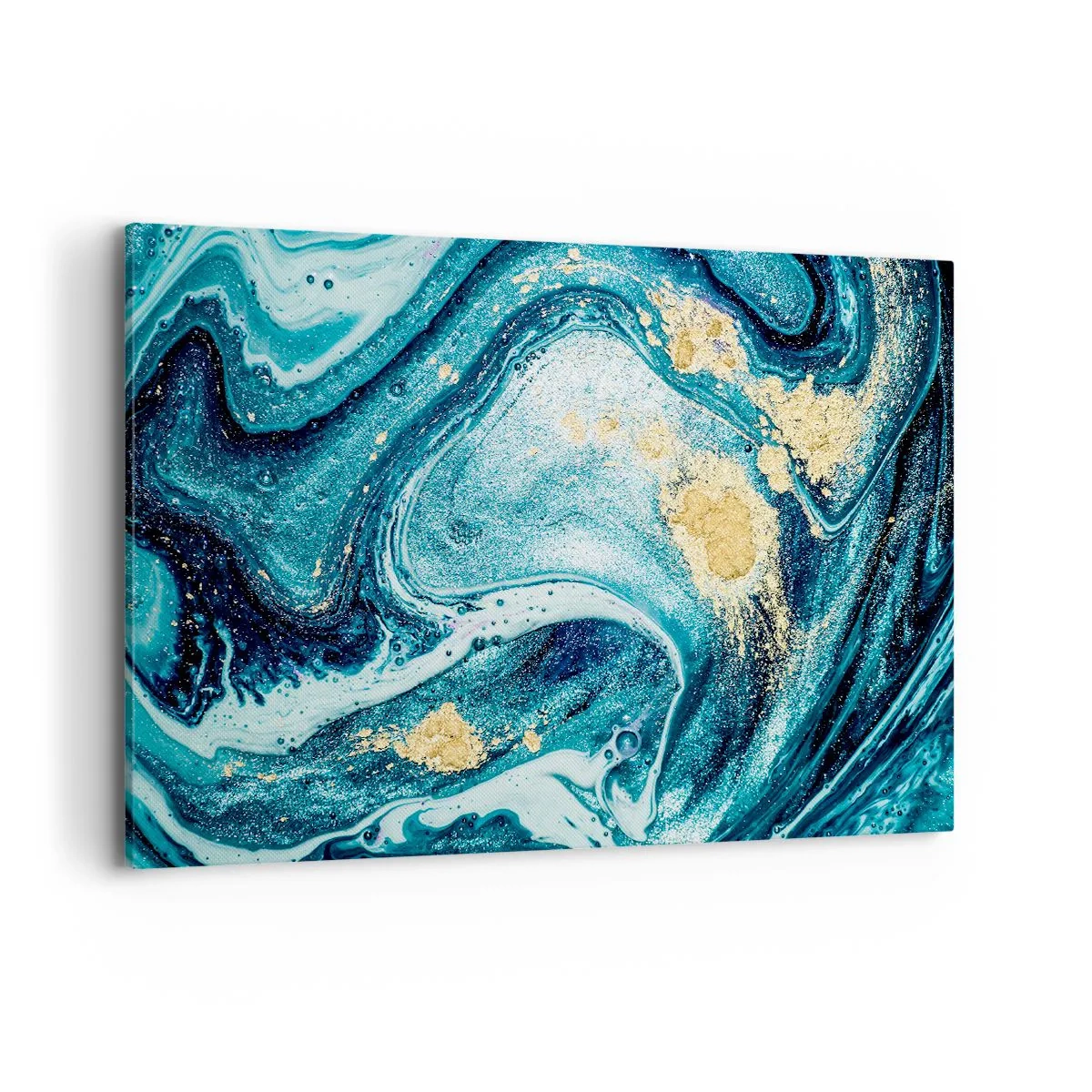 Lærredstryk - Billede på lærred - Blå boblebad - 100x70 cm