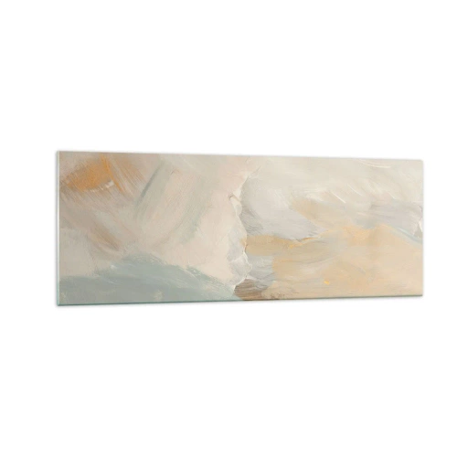 Billede på glas - Abstraktion - blidhedens land - 140x50 cm
