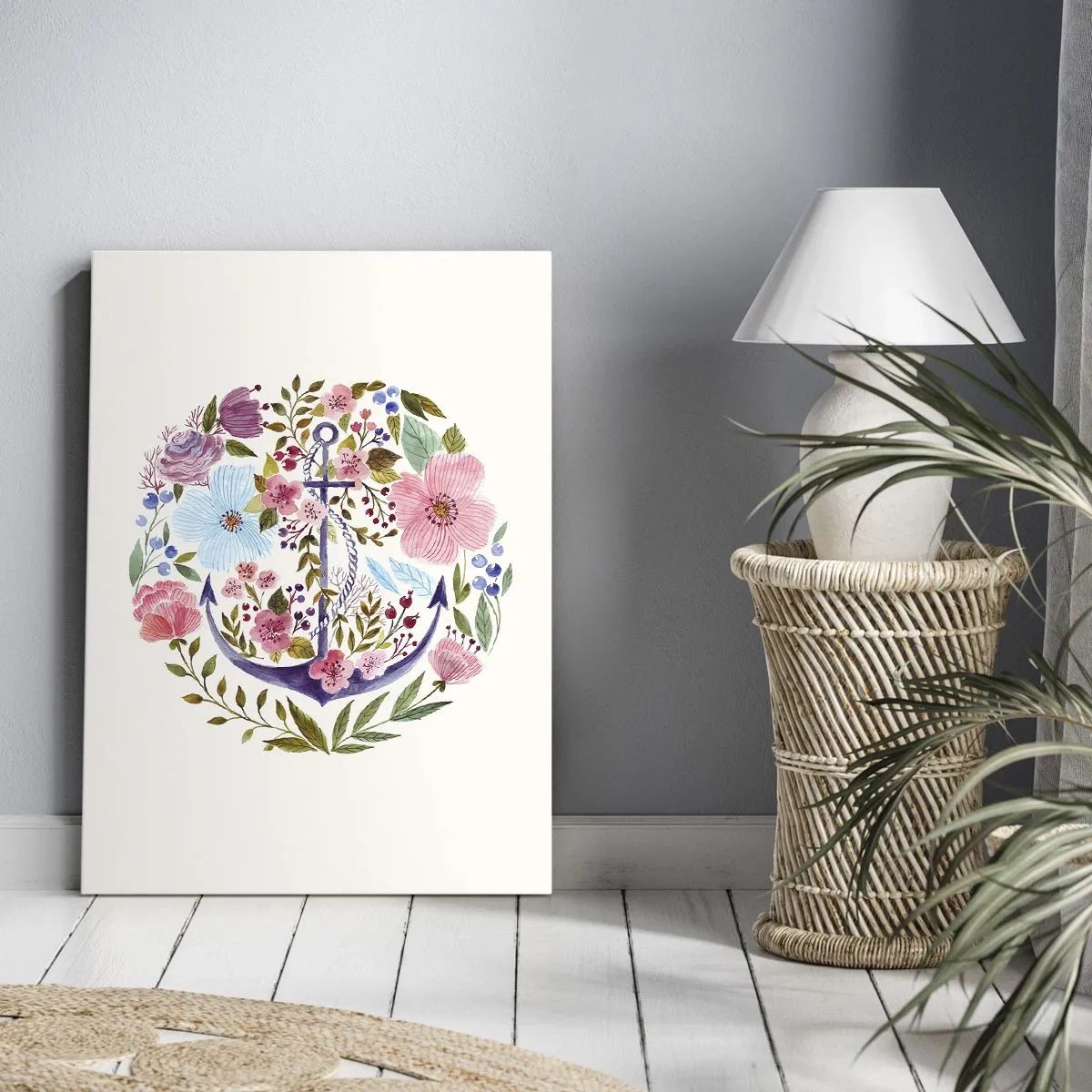 Lærredstryk - Billede på lærred - En sømands gode nattesøvn - 65x120 cm