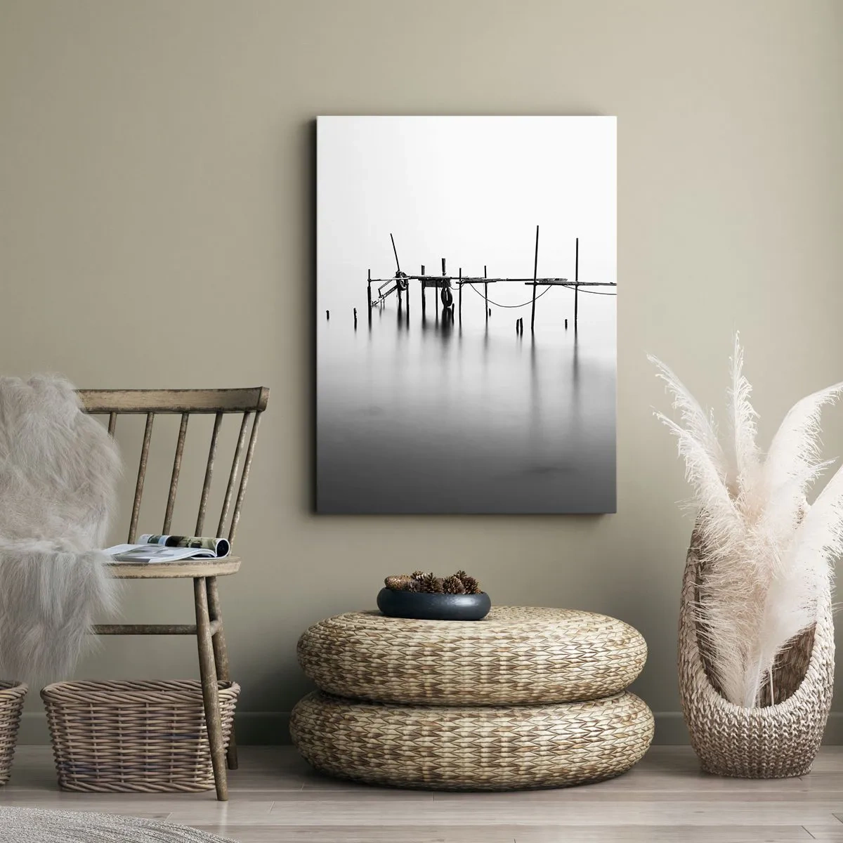 Lærredstryk - Billede på lærred - Hvad nu, hvis verden ikke eksisterer? - 45x80 cm