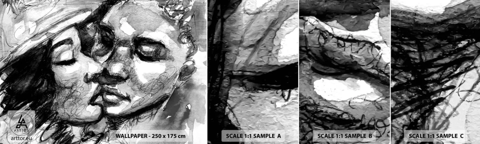 Fototapet Prøve Standard Eco - Et ømt øjeblik - Kys, Elsker, Elskere - 100x30 cm