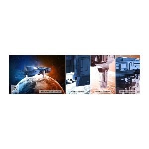 Fototapet Prøve Standard Eco - Forsigtig observatør - Kosmos, Rumfartøj, Shuttle - 100x30 cm