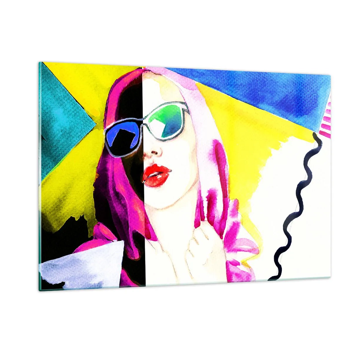 Billede på glas - Jeg er ikke hvid, og jeg er ikke sort - 120x80 cm