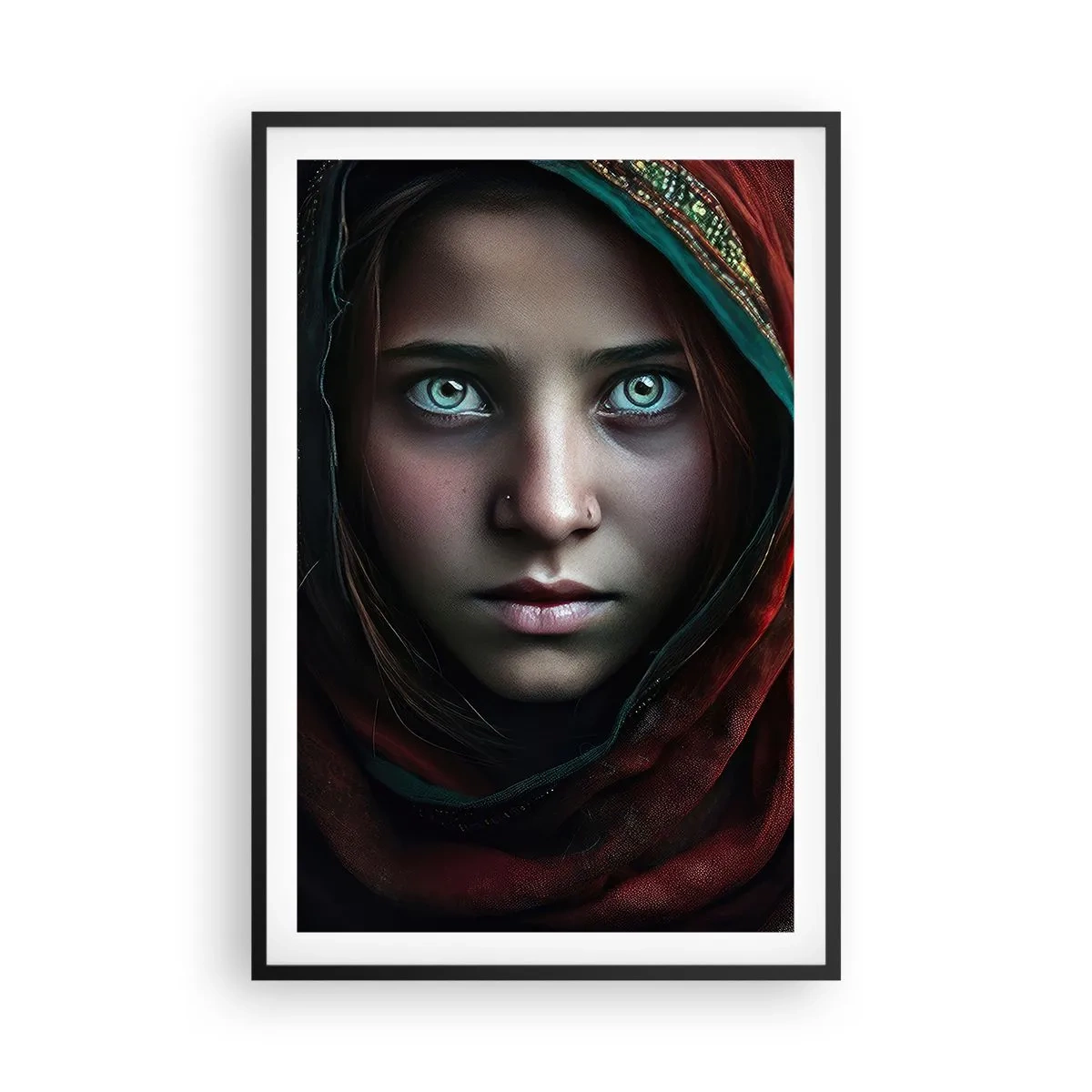 Plakat i sort ramme - Østens prinsesse - 61x91 cm