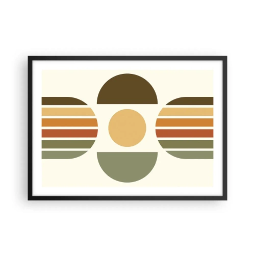 Plakat i sort ramme - I jordfarver - 70x50 cm