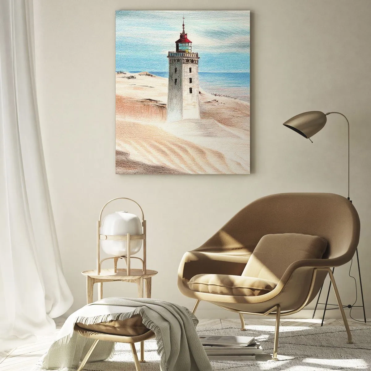 Billede på glas - Altid med blikket rettet mod havet - 50x70 cm