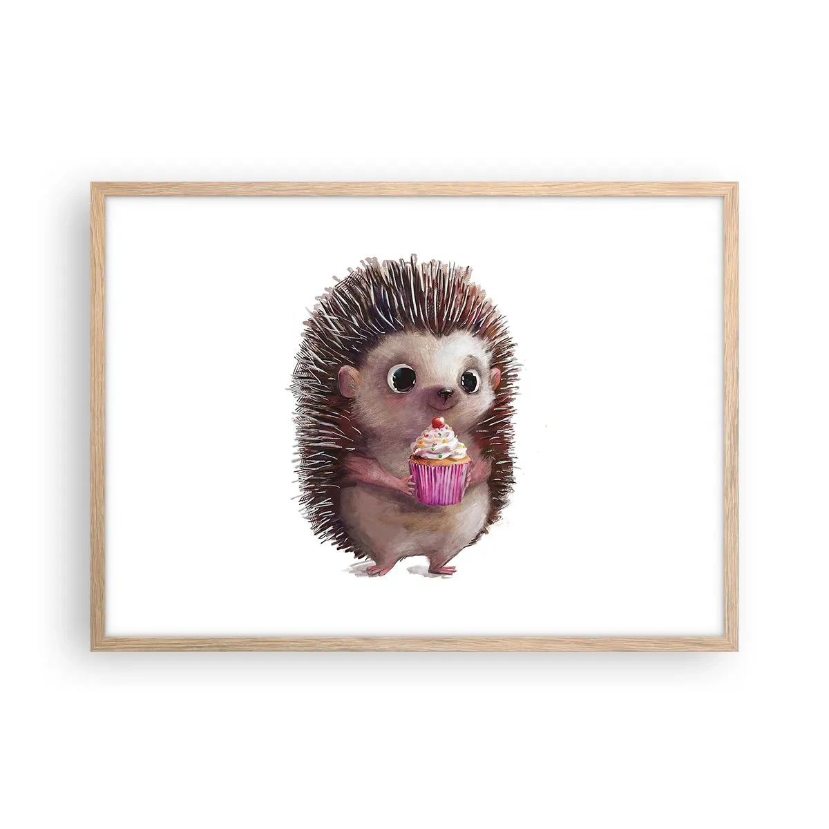 Plakat i ramme af lyst egetræ - Fejring er hver dag - 70x50 cm