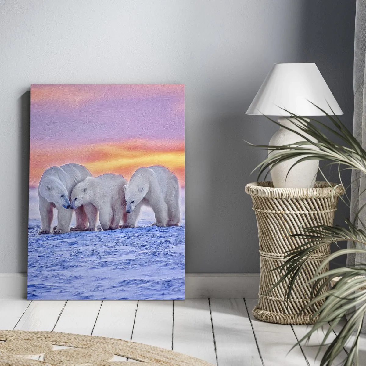 Lærredstryk - Billede på lærred - Familievarme er nok - 65x120 cm