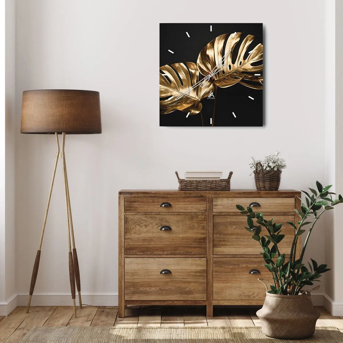 Vægur, Uret - Naturens skatte - 30x30 cm