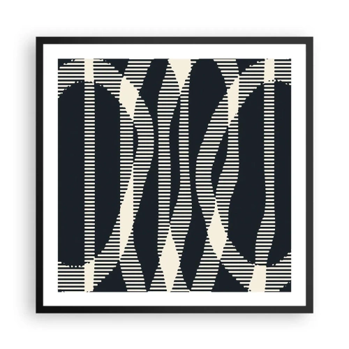 Plakat i sort ramme - Forsøg på at bryde igennem mørket - 60x60 cm