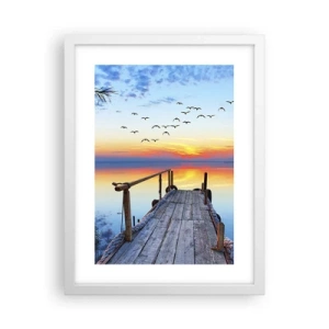 Plakat i hvid ramme - Tid til at tage tilbage... - 30x40 cm