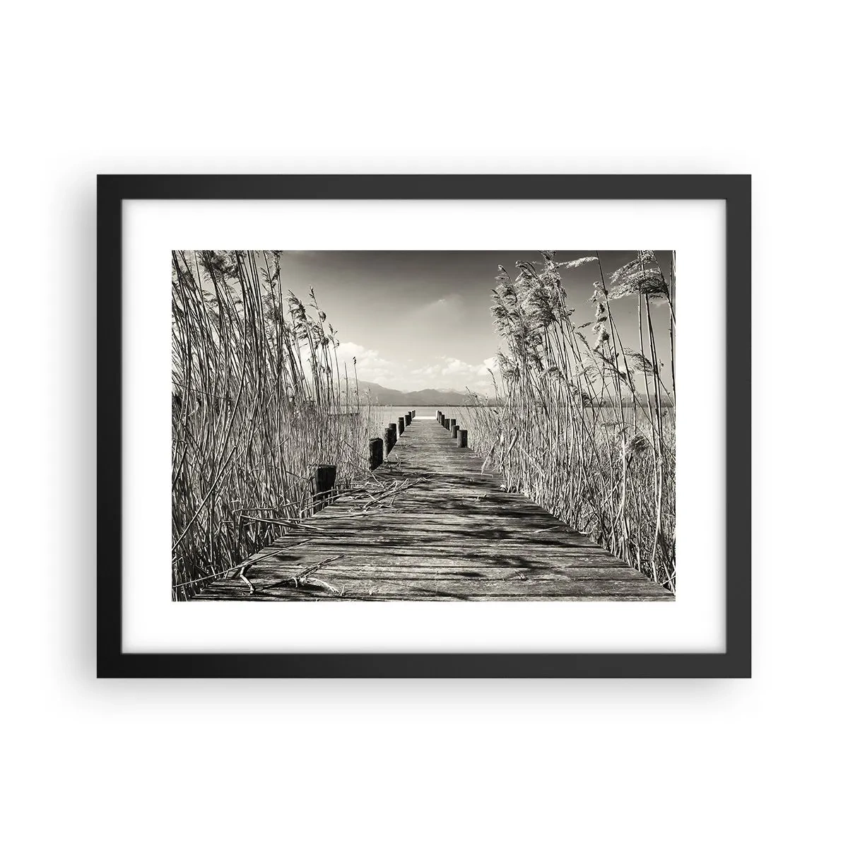 Plakat i sort ramme - I græssernes fred - 40x30 cm