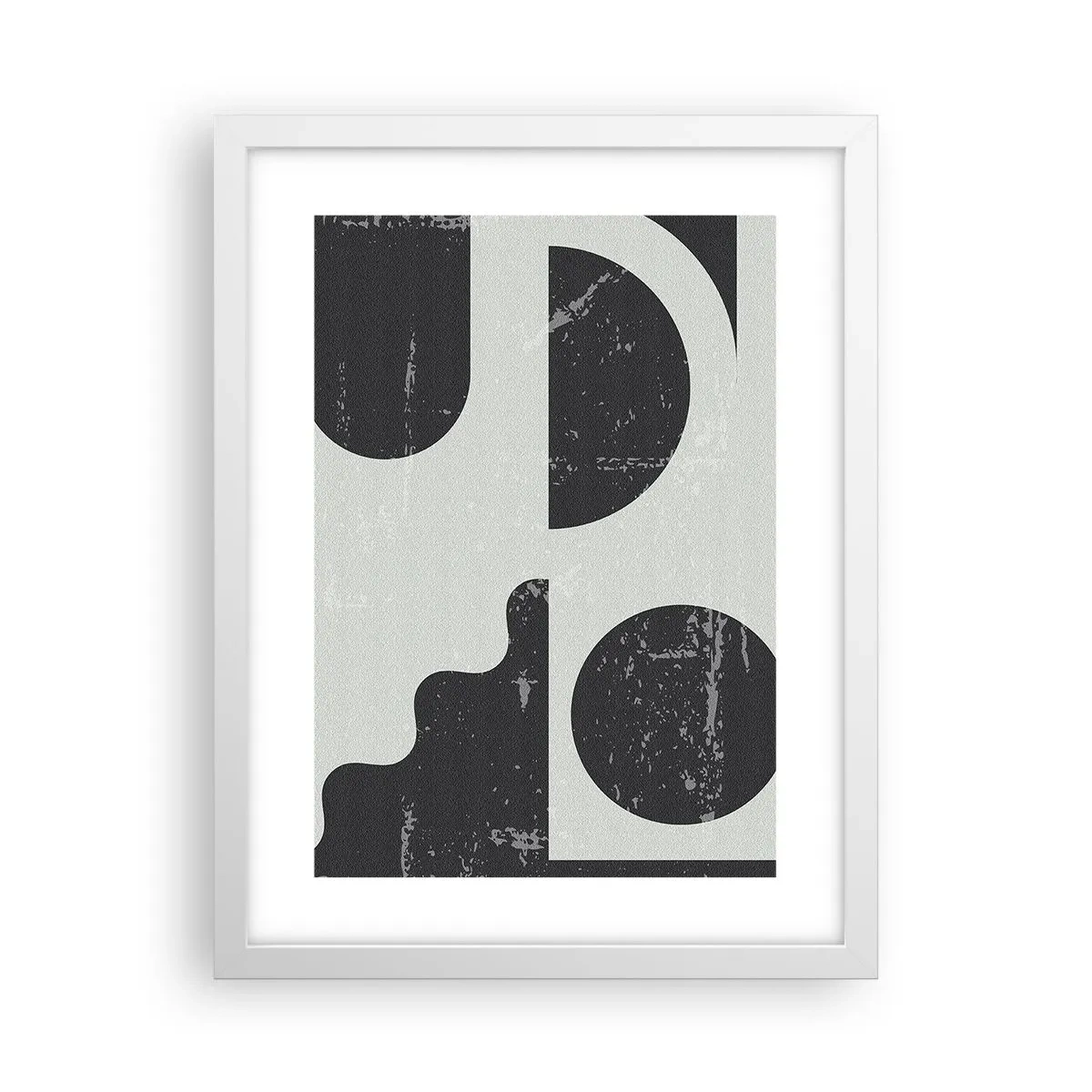 Plakat i hvid ramme - Komposition over og under - 30x40 cm