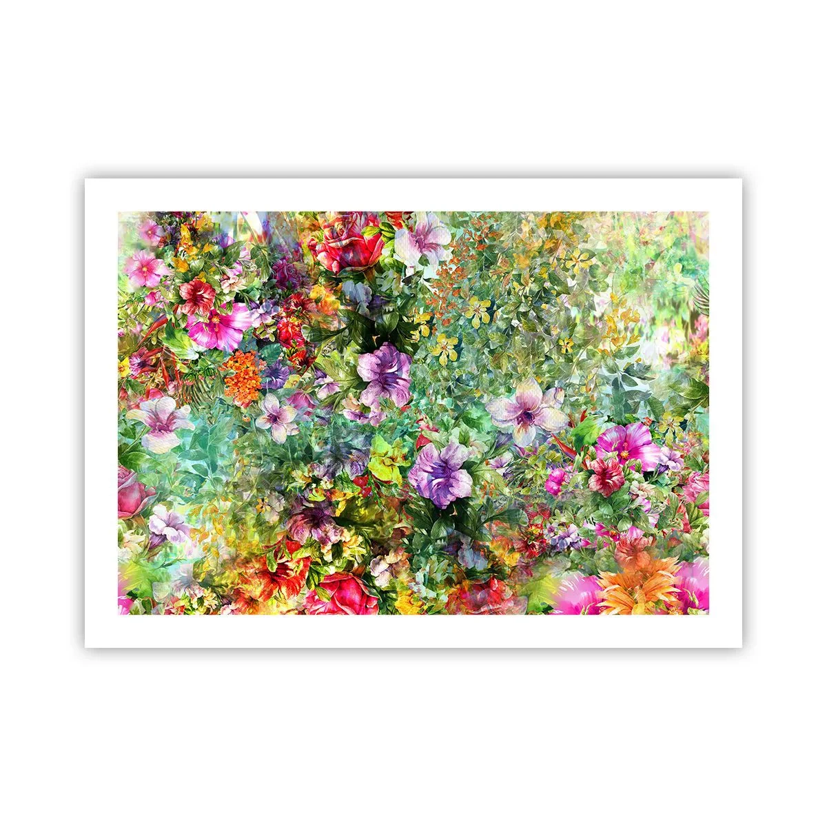 Plakat - Ind i blomsterne ved fortabelse - 70x50 cm