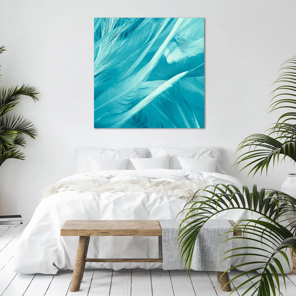 Lærredstryk - Billede på lærred - At drukne i fluff - 70x70 cm