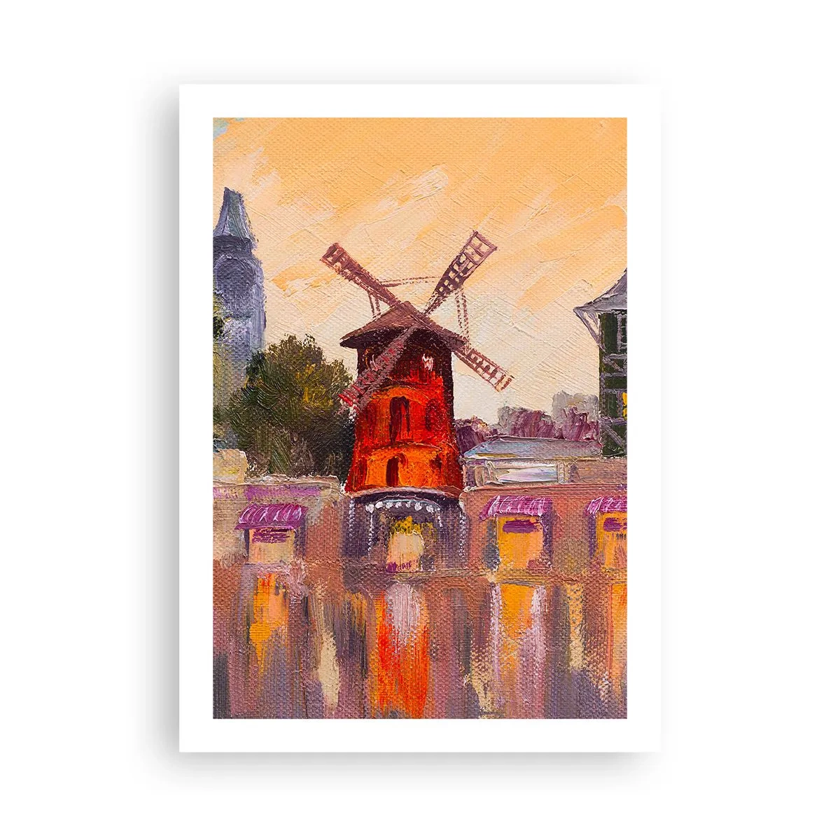 Plakat - Parisiske ikoner - Moulin Rouge - 50x70 cm