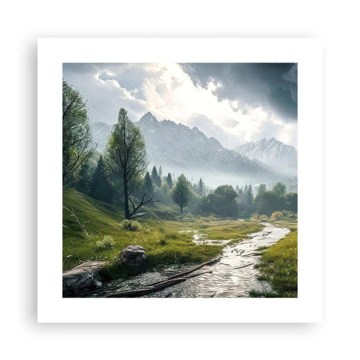 Plakat - Der og tilbage - 40x40 cm