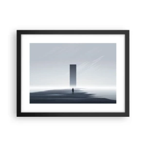 Plakat i sort ramme - Mulighed eller trussel? - 40x30 cm