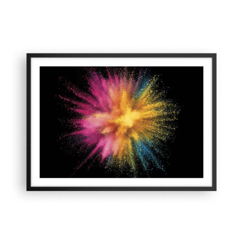 Plakat i sort ramme - Farvernes fødsel - 70x50 cm