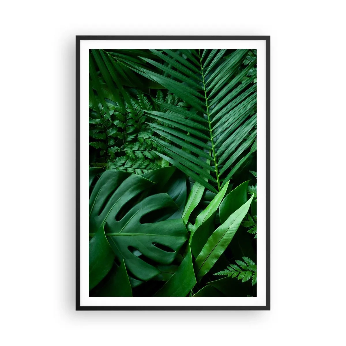 Plakat i sort ramme - Kranset i grønt - 70x100 cm