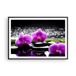 Plakat i sort ramme - Drukne i fred og ro - 100x70 cm
