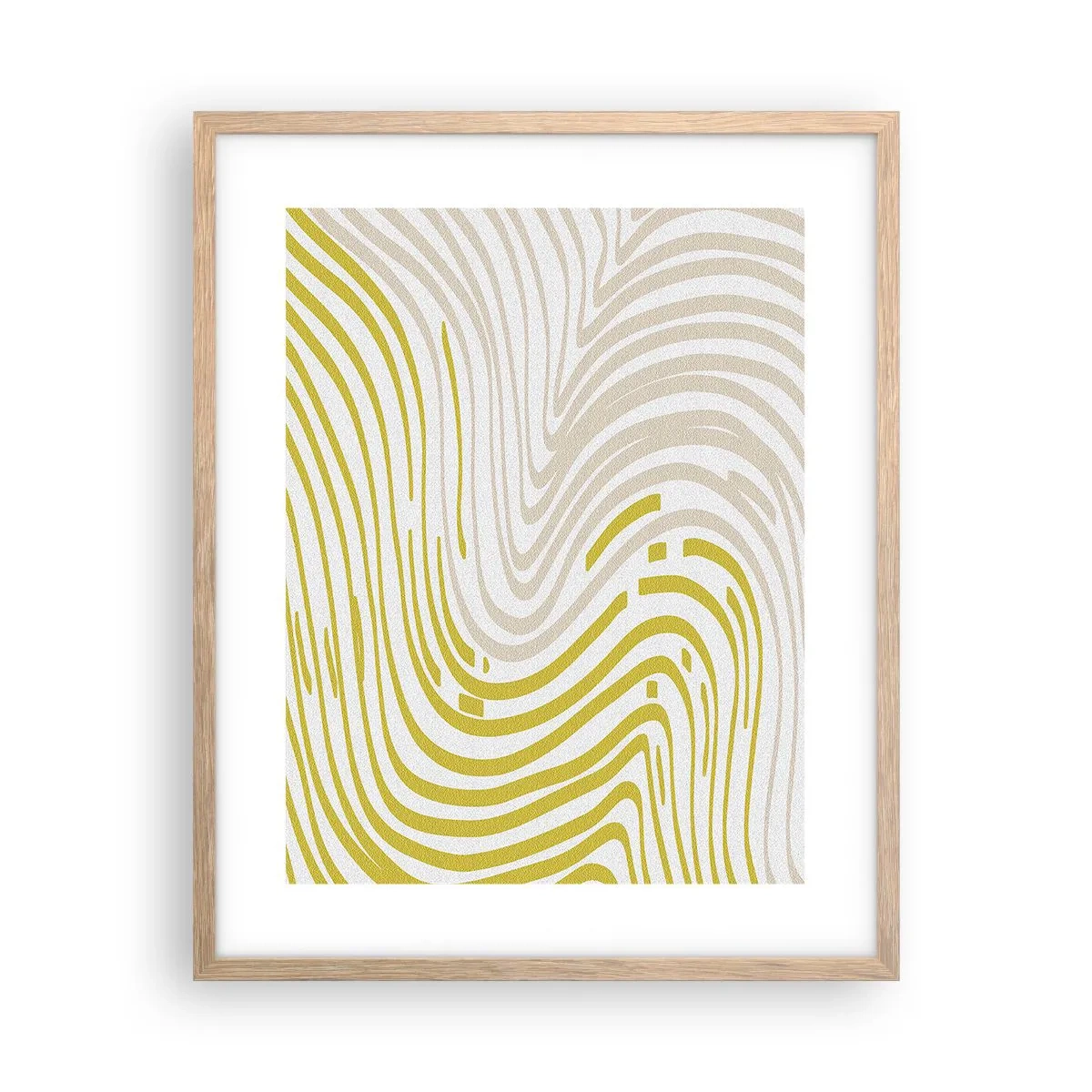 Plakat i ramme af lyst egetræ - Komposition med et blidt sving - 40x50 cm