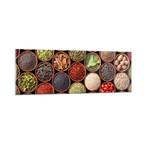 Billede på glas - Alle verdens smage - 90x30 cm