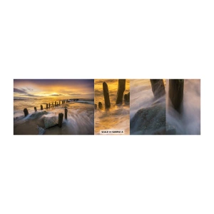 Prøve Fototapet Selvklæbende Deluxe Sticker - Østersøens rå skønhed - Landskab, Østersøen, Strand - 100x30 cm