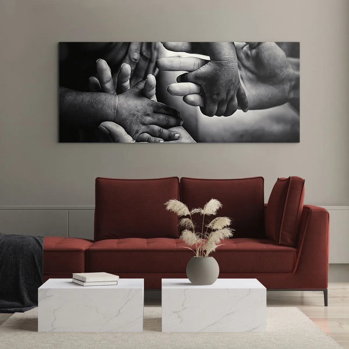 Billede på glas - At være menneske - 120x50 cm