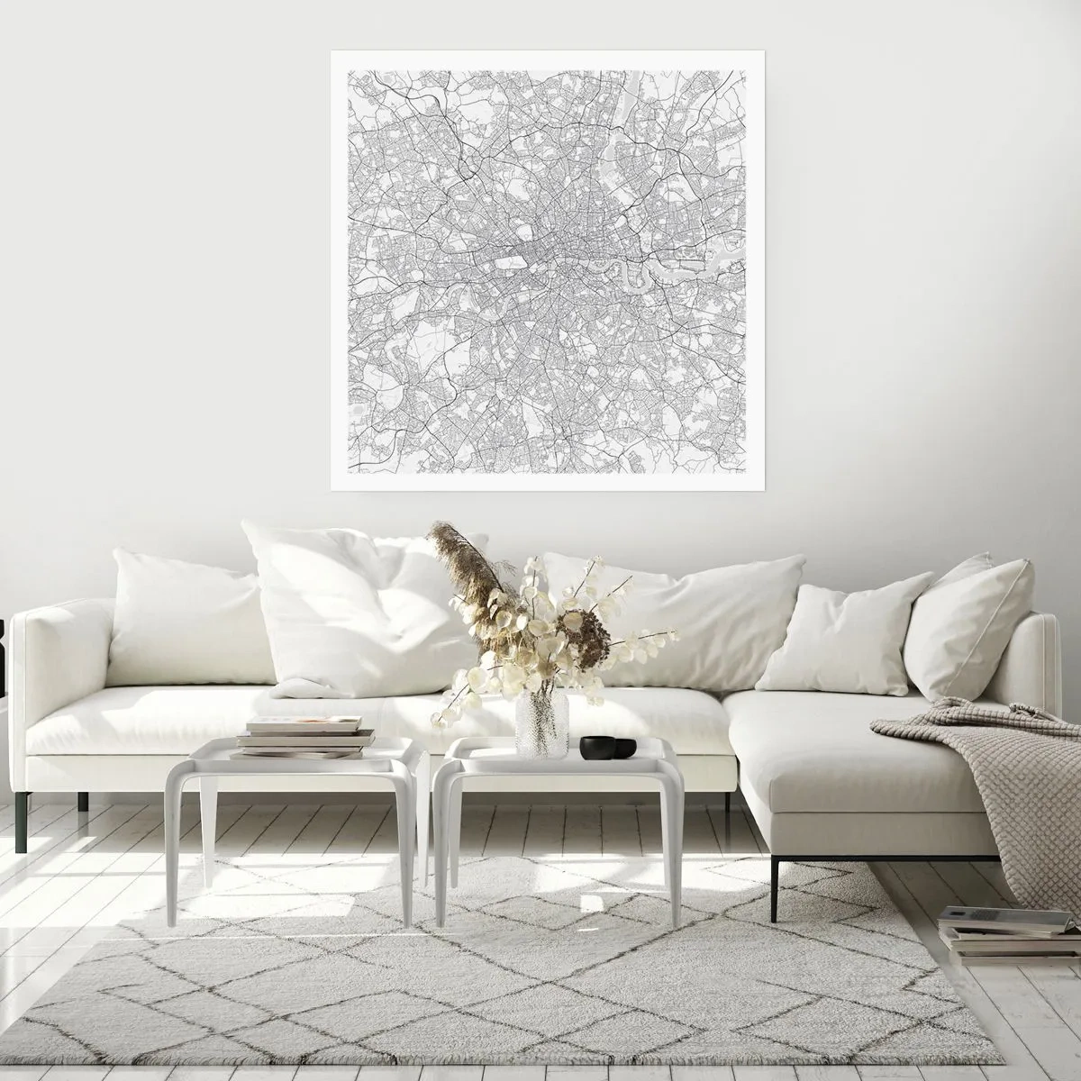 Plakat - Kort over Londons labyrint - 30x30 cm