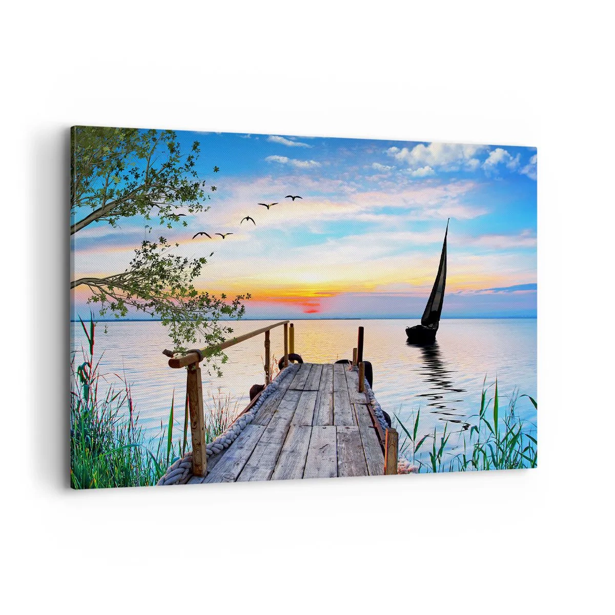 Lærredstryk - Billede på lærred - Godaften - 100x70 cm