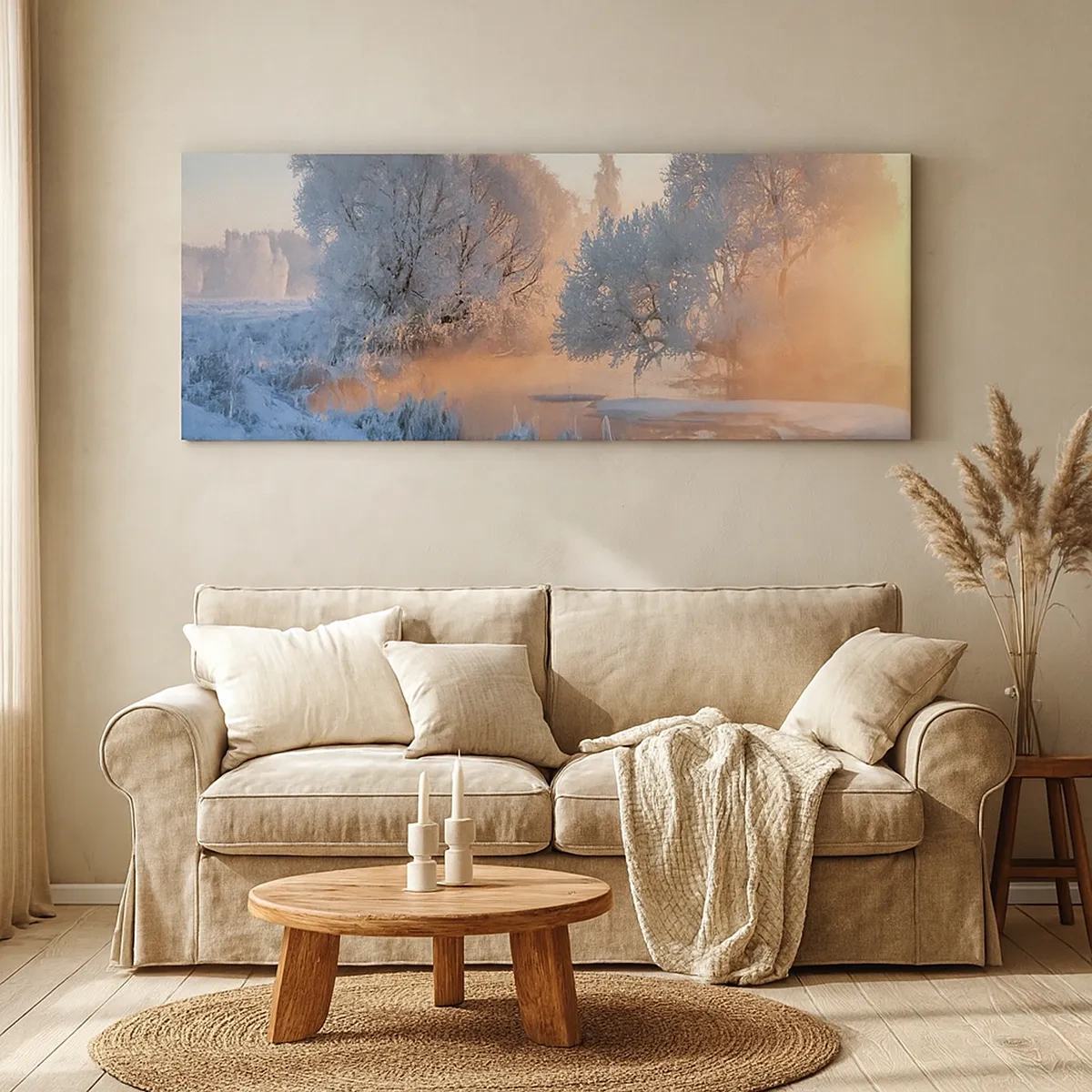 Lærredstryk - Billede på lærred - Alt lyser i solskinnende krystal - 30x30 cm