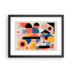 Plakat i sort ramme - Komposition: Leg - 40x30 cm