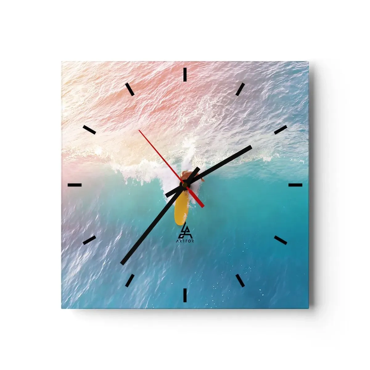 Vægur, Uret - Ocean rytter - 30x30 cm