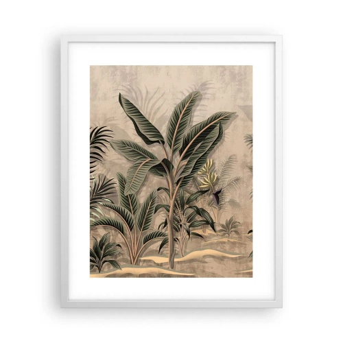 Plakat i hvid ramme - Gravering i kolonistil - 40x50 cm