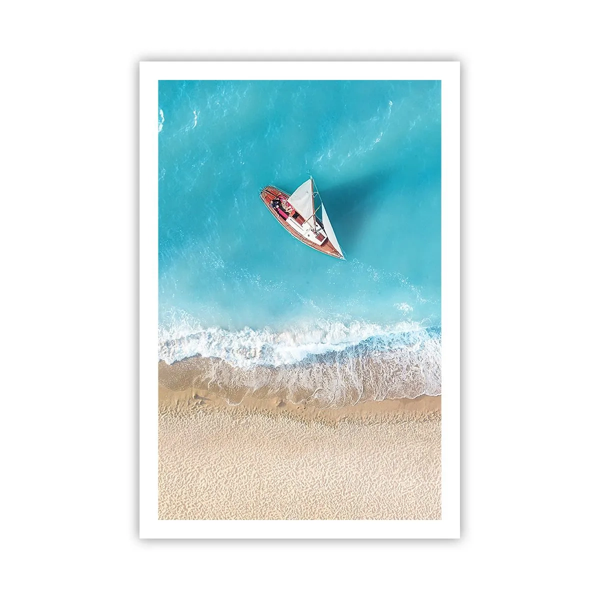 Plakat - På grænsen mellem blå og guld - 61x91 cm