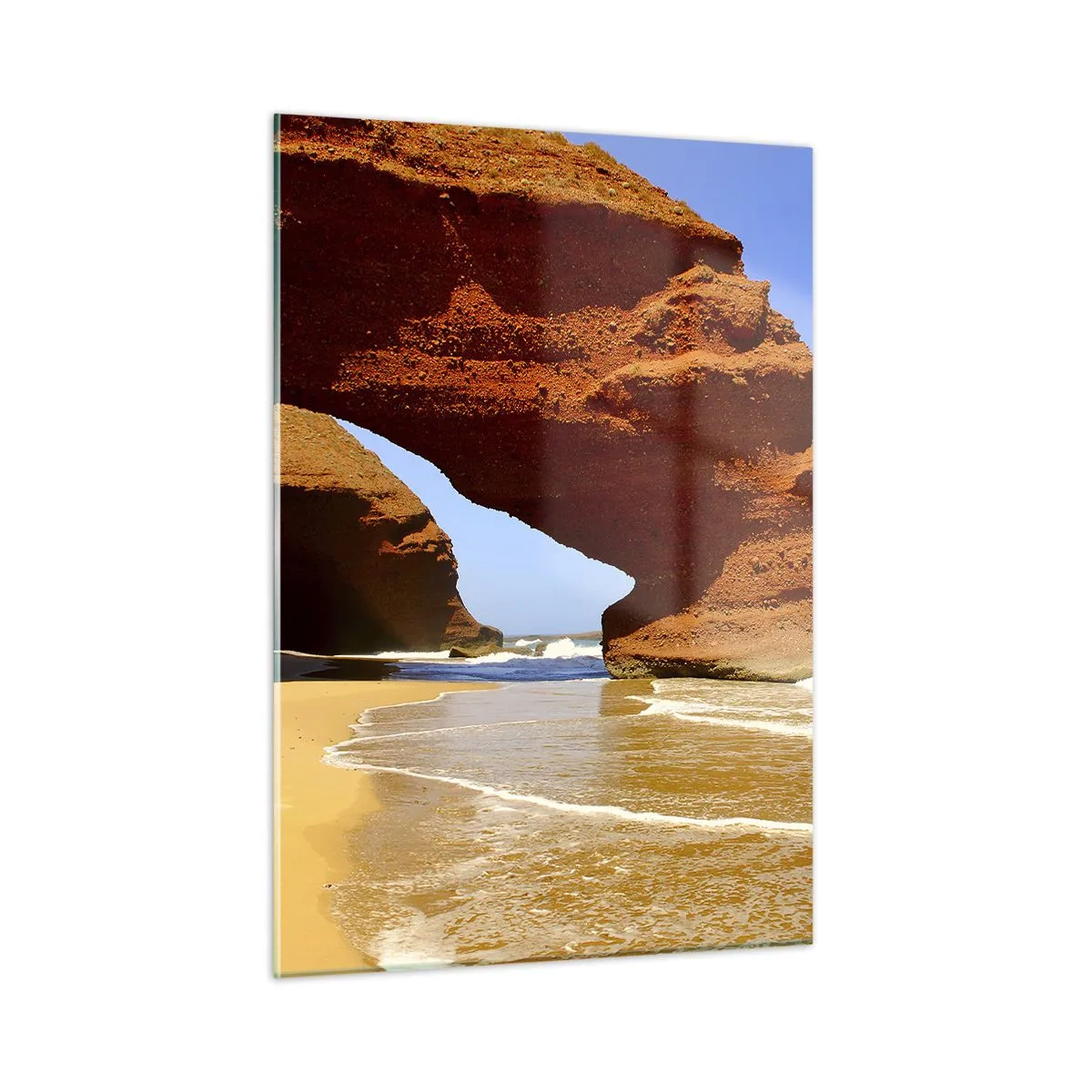 Billede på glas - Vand og vind i tusindvis af år - 50x70 cm