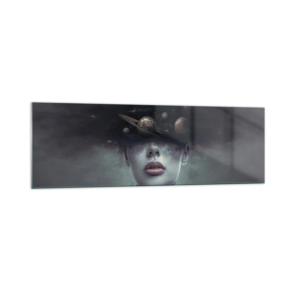 Billede på glas - Og planeterne er ved at gå amok... - 160x50 cm