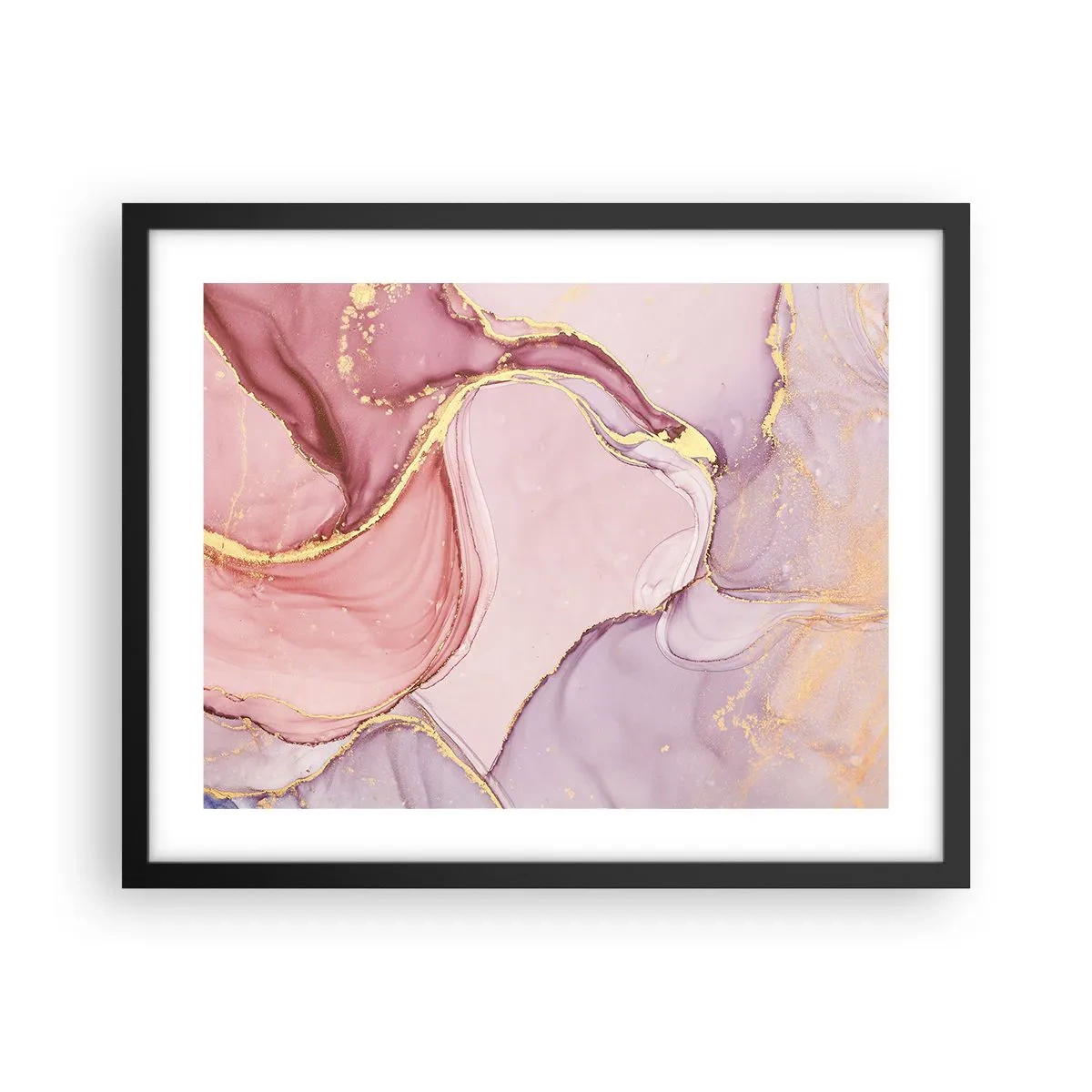 Plakat i sort ramme - Et kærtegn af farver - 50x40 cm