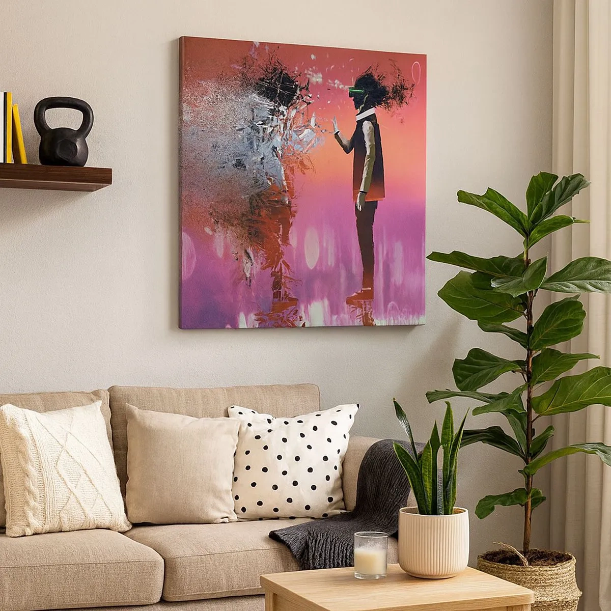 Lærredstryk - Billede på lærred - Er det muligt at se ind i sig selv? - 30x30 cm