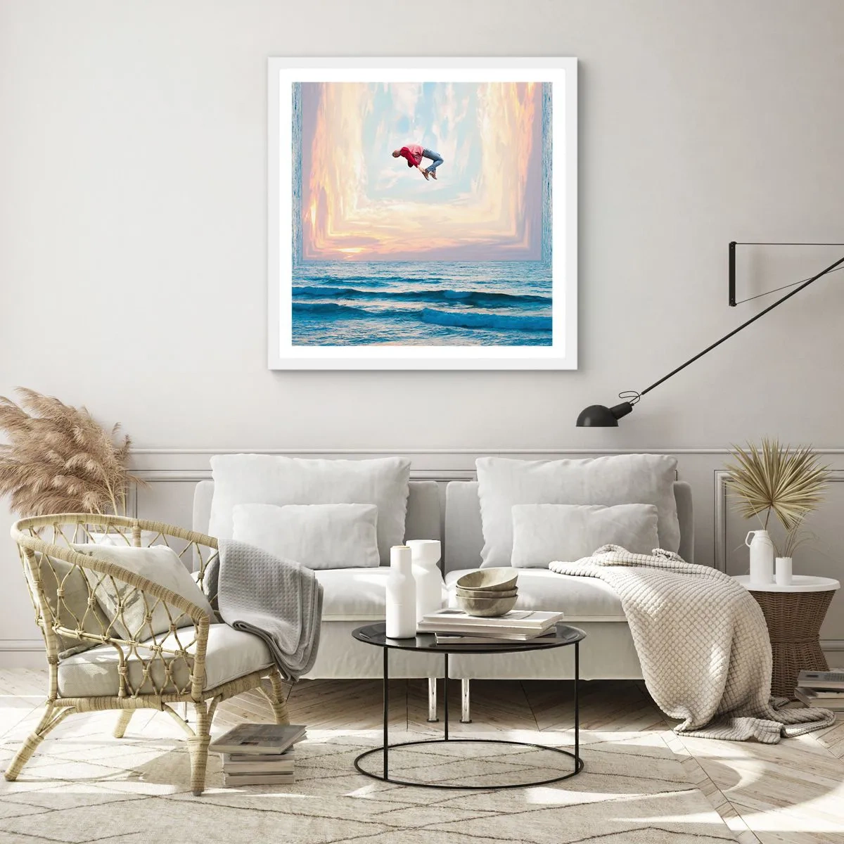 Plakat i hvid ramme - Til en anden dimension - 30x30 cm