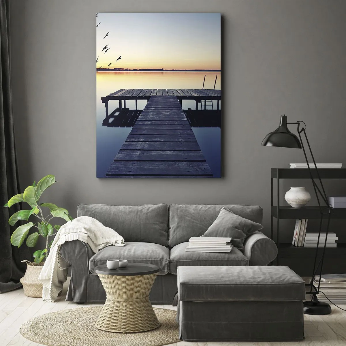 Lærredstryk - Billede på lærred - Det var en god dag - 50x70 cm