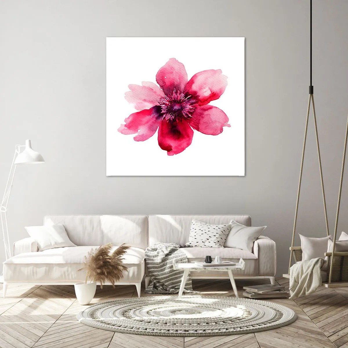 Lærredstryk - Billede på lærred - Karminduftende kys - 70x70 cm