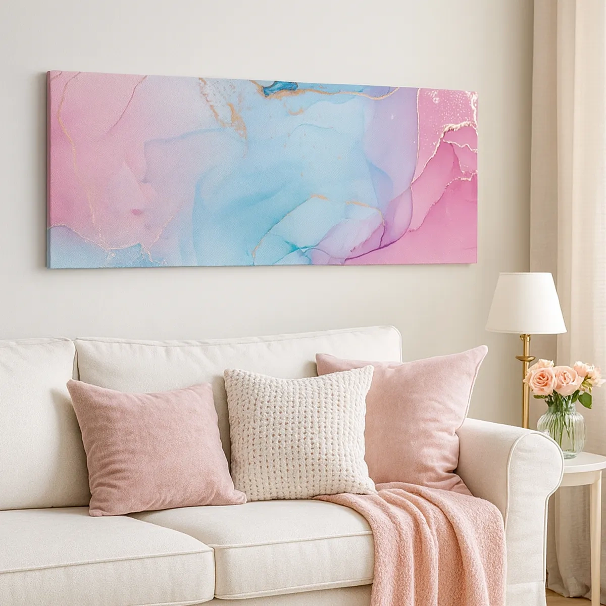 Lærredstryk - Billede på lærred - Møde og gennemtrængning - 30x30 cm