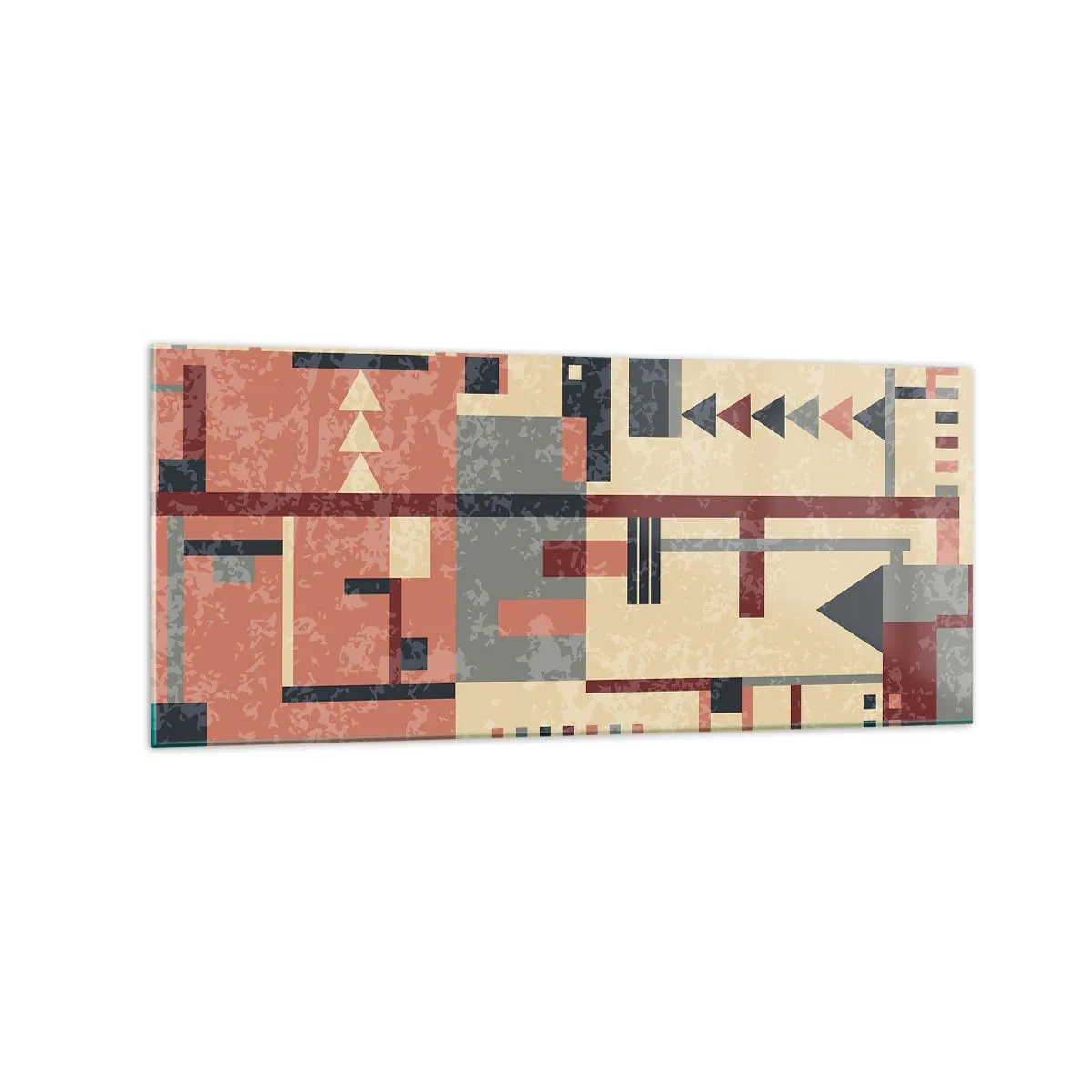Billede på glas - Kombination af vertikaler og niveauer - 120x50 cm